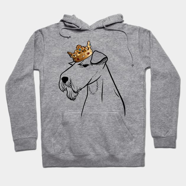 Welsh Terrier Dog King Queen Wearing Crown Hoodie by millersye